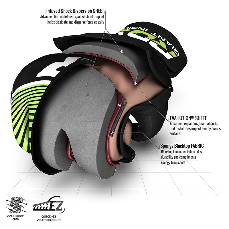 RDX J1 guanti MMA bambini pelle junior verdi