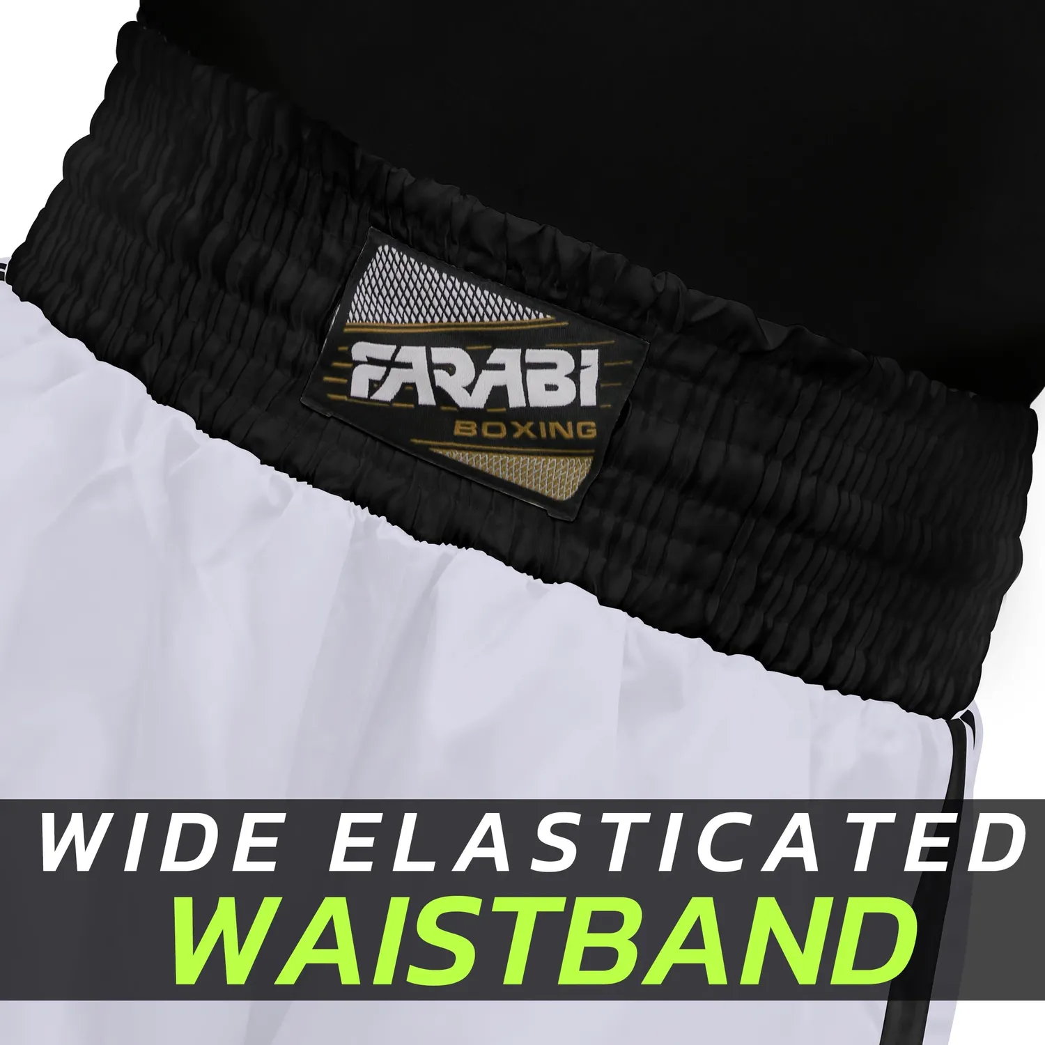 Farabi Sports Pro pantaloncini boxe bianco XS kickboxing