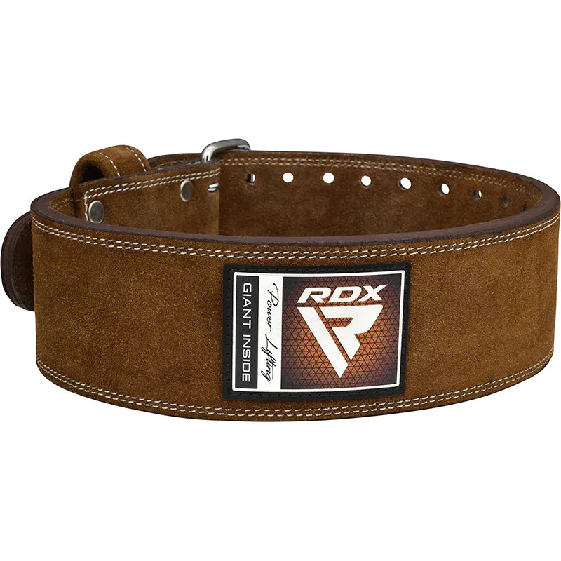 RDX 4PN Cintura Powerlifting Pelle Marrone Supporto Schiena