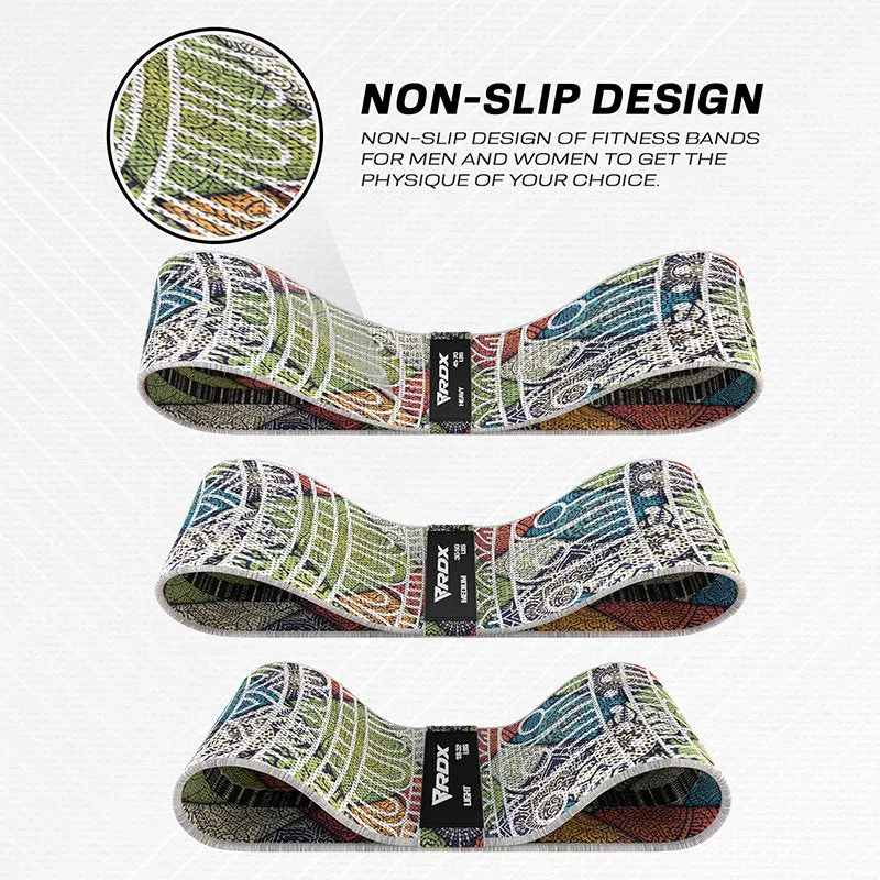 RDX CF bande resistenza tessuto set 3 pezzi multicolor