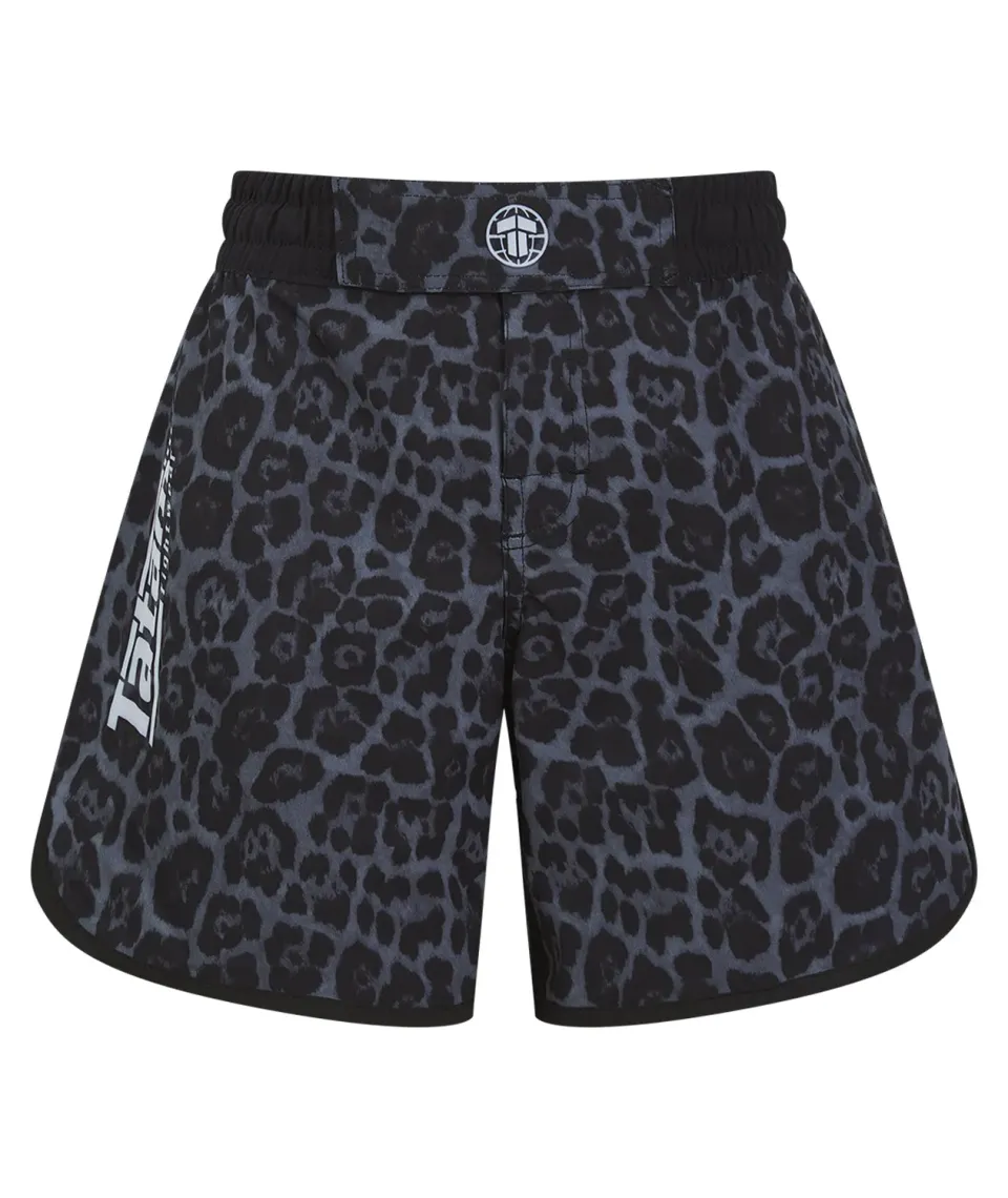 Tatami Fightwear Recharged shorts grappling donna grey leopard