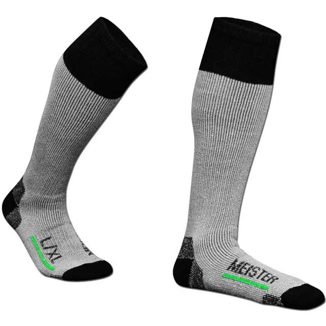 Meister Performance calzini alti misto lana grigio M