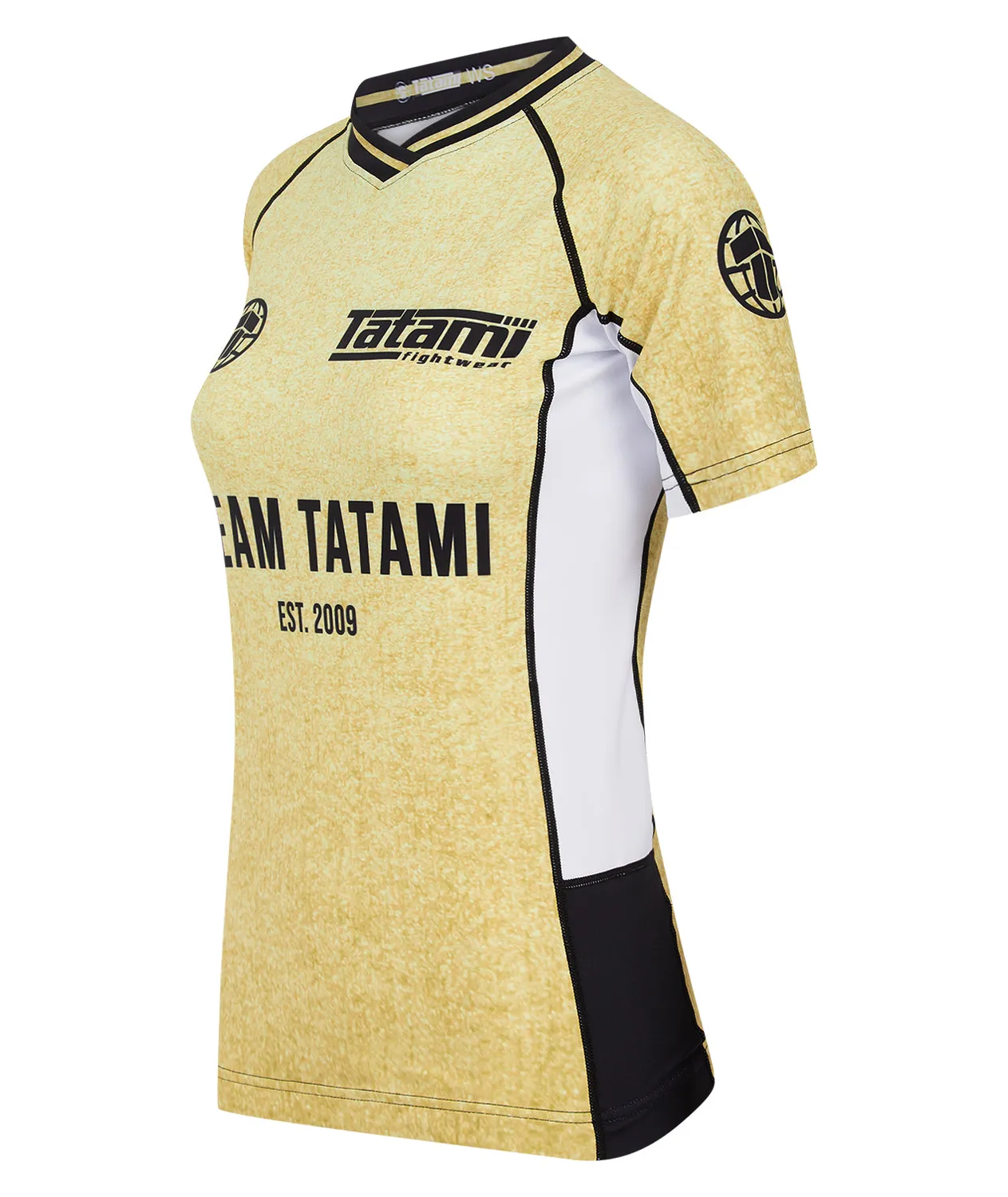 Tatami Team rash guard donna maniche corte oro