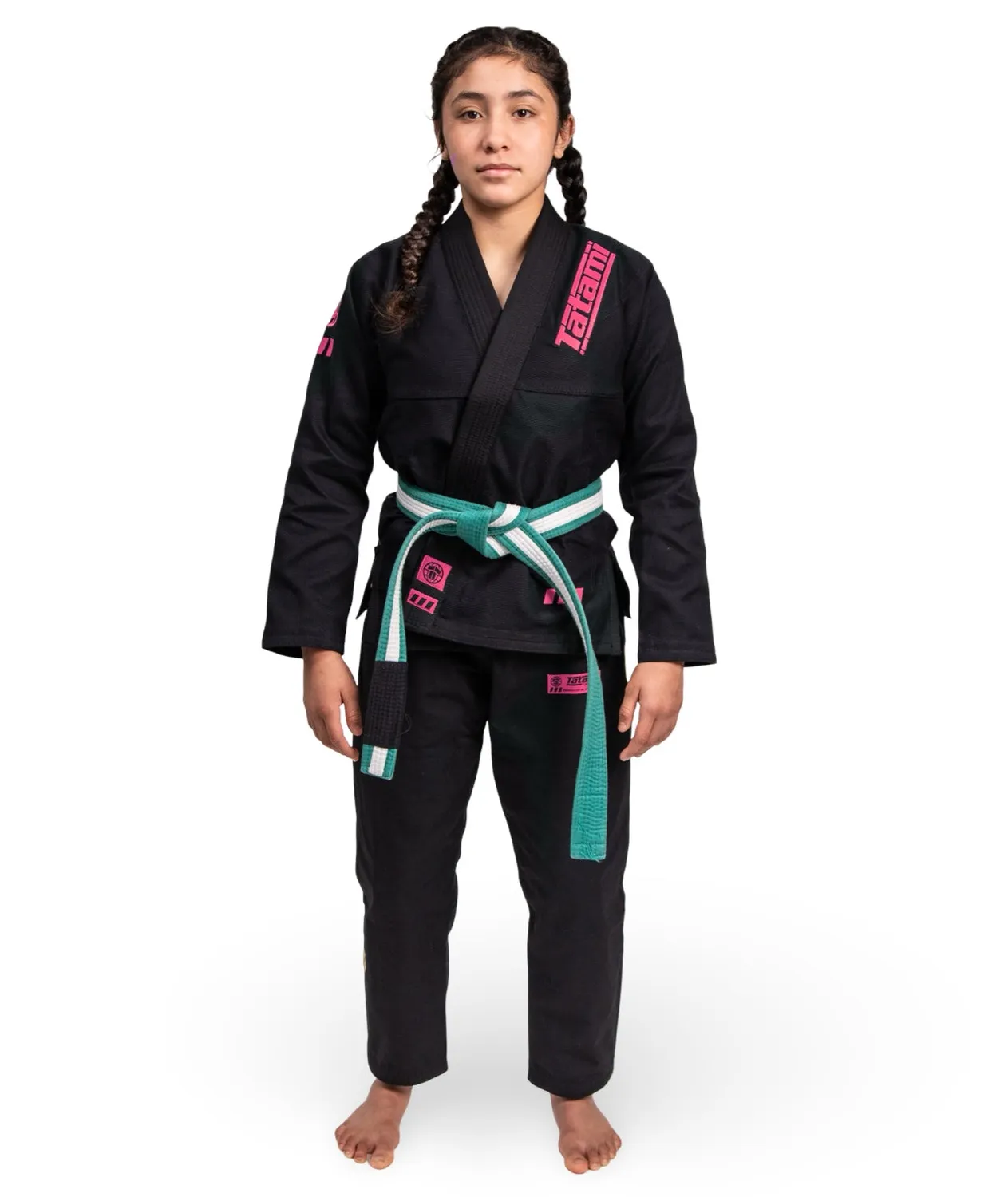 Tatami Pro Series kimono BJJ bimbo nero rosa M1