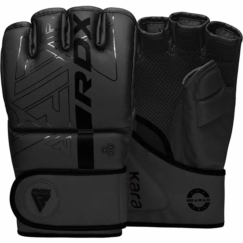 RDX F6 Kara guanti MMA grappling neri