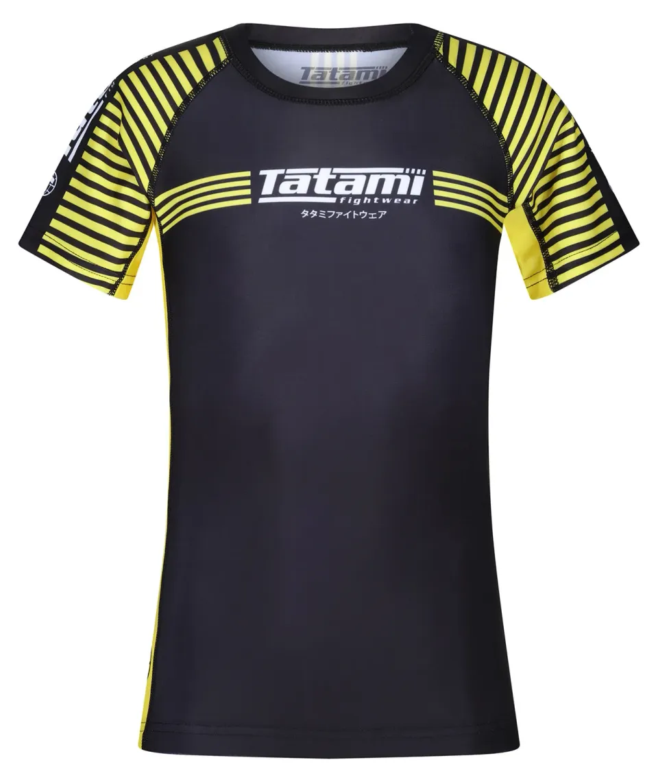 Tatami IBJJF Ranked rash guard bambino gialla maniche corte