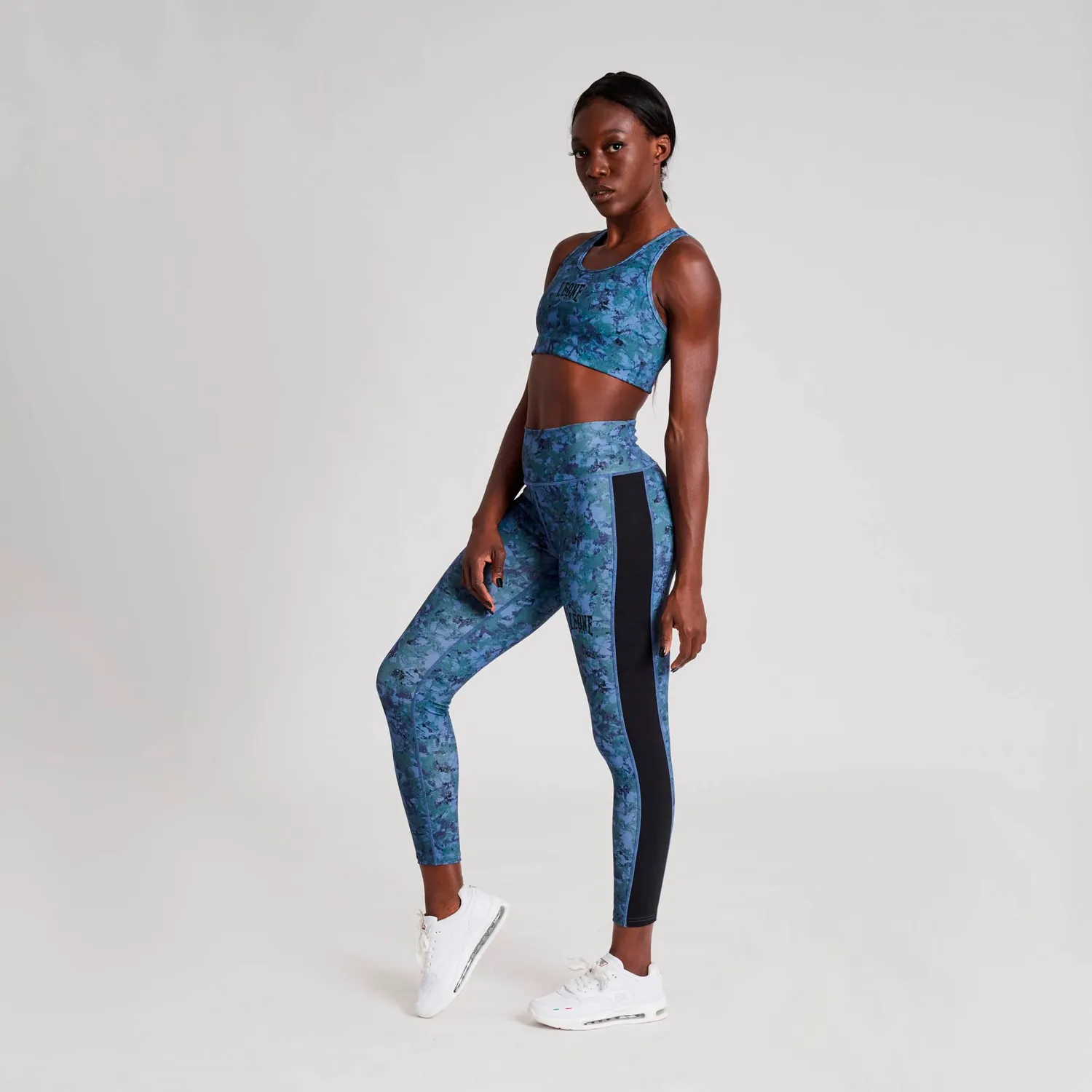 Leone 1947 ABX413 leggings donna camo blu tights