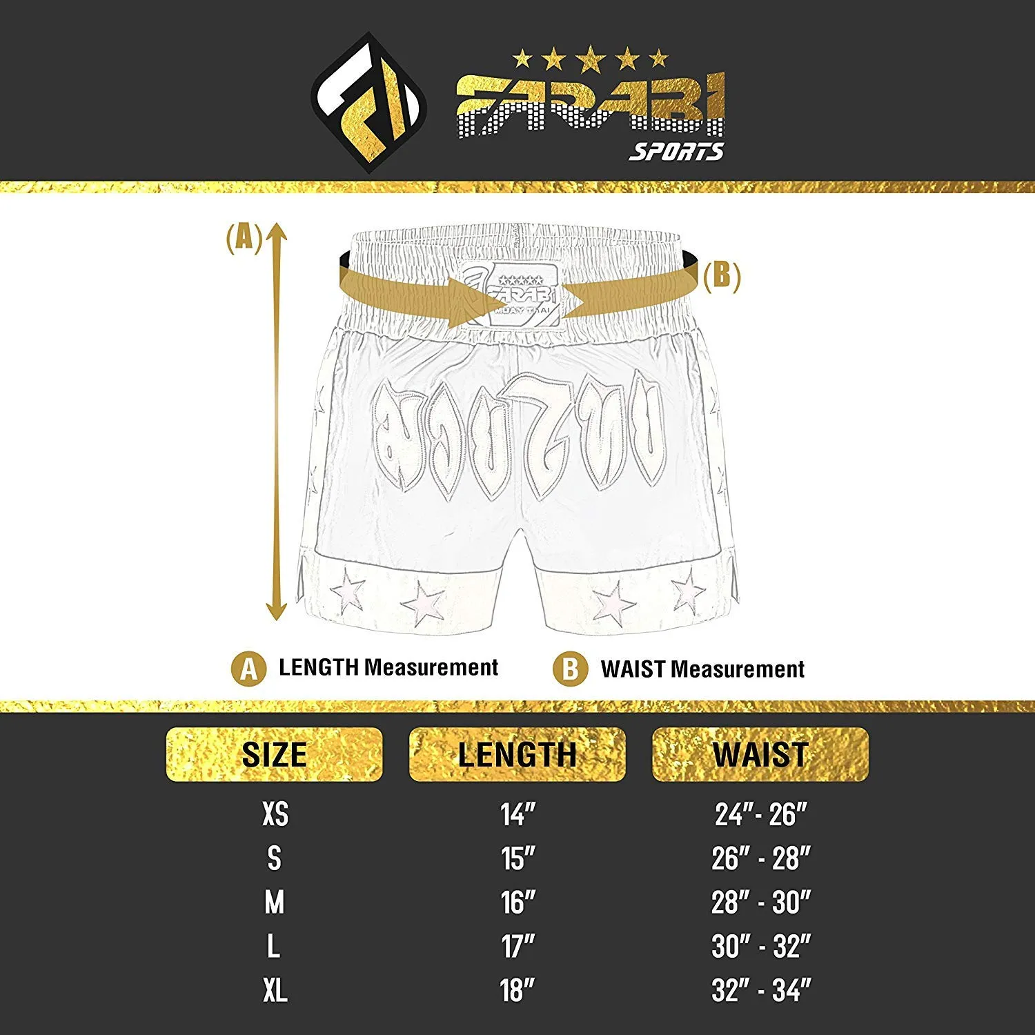 Farabi Muay Thai Shorts pantaloncini boxe M satinati