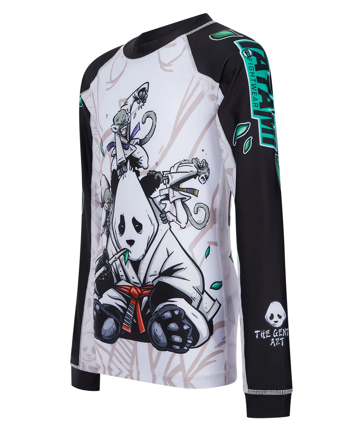 Tatami Gentle Panda rash guard bambino maniche lunghe bianco