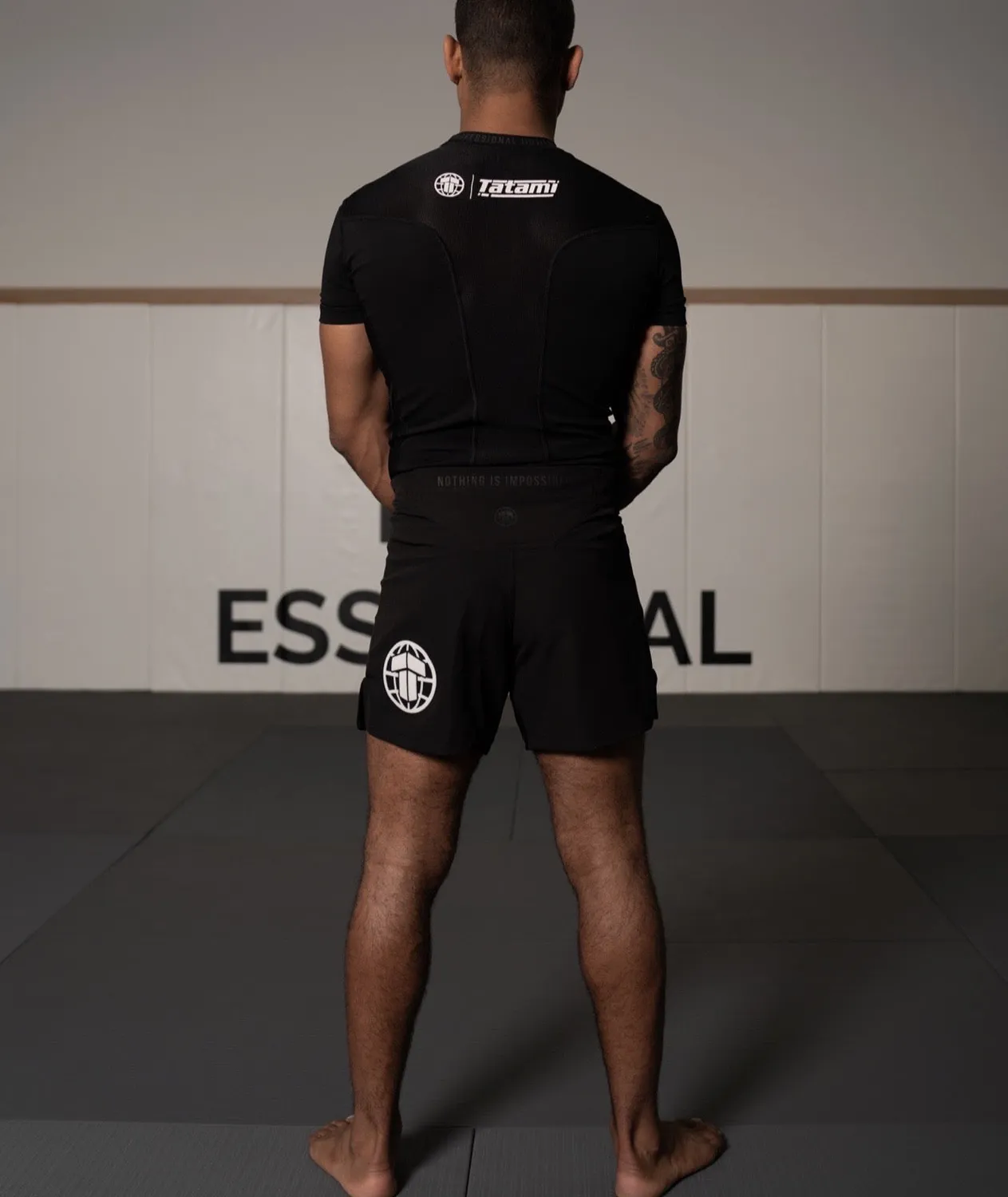 Tatami Fightwear Pro Grappling Shorts nero bianco no-gi