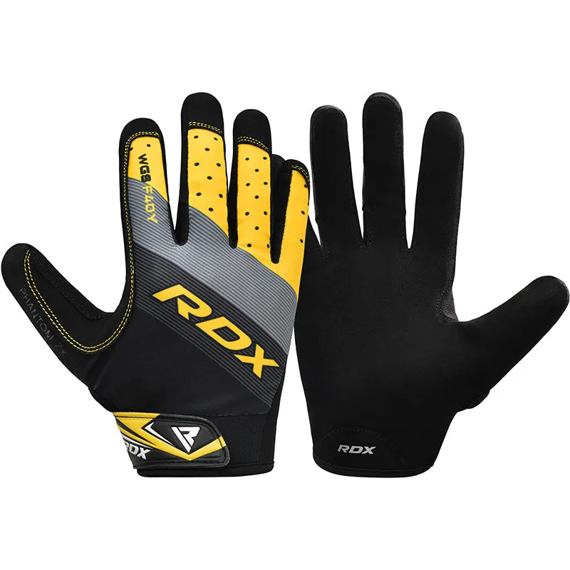 RDX F40 guanti palestra dito intero gialli