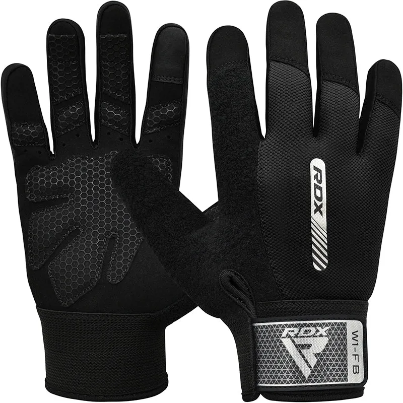 RDX W1 Guanti Palestra Dita Intere silicone grip