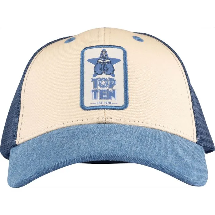 TOP TEN Look denim cappellino trucker blu