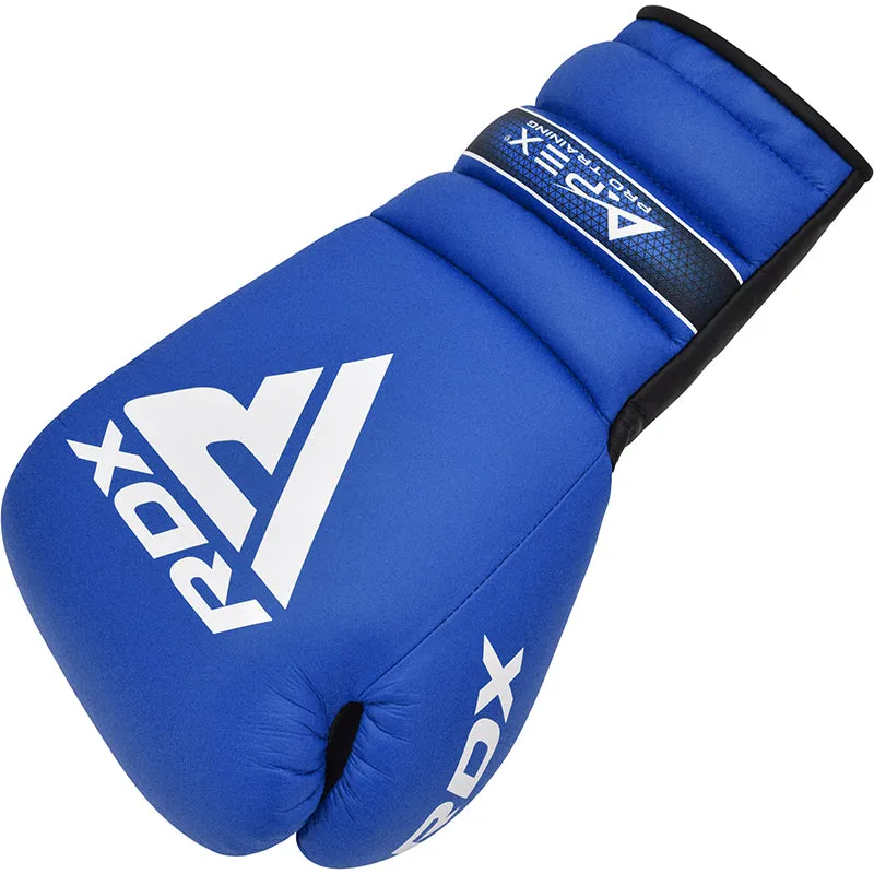 RDX Apex A4 Pro guanti boxe lacci 14oz rossi sparring