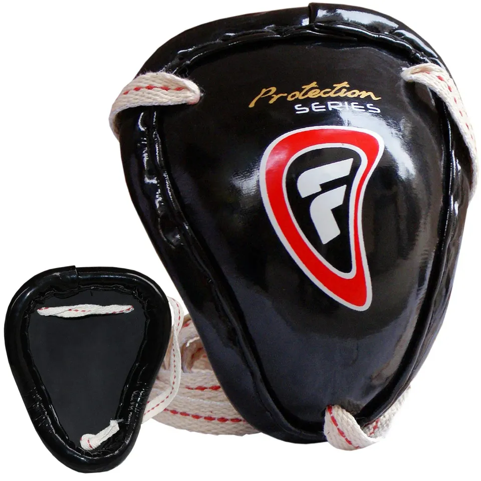 Farabi Sports conchiglia inguine metallo nera protezione