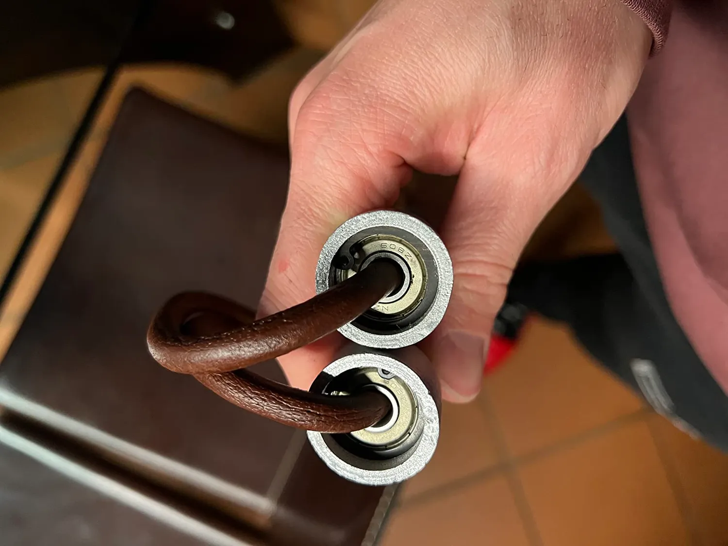 Leone 1947 Pro corda salto cuoio marrone 8 mm