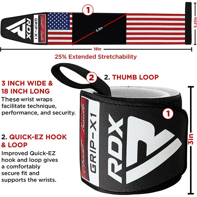 RDX W3AF polsiere palestra nere sollevamento pesi