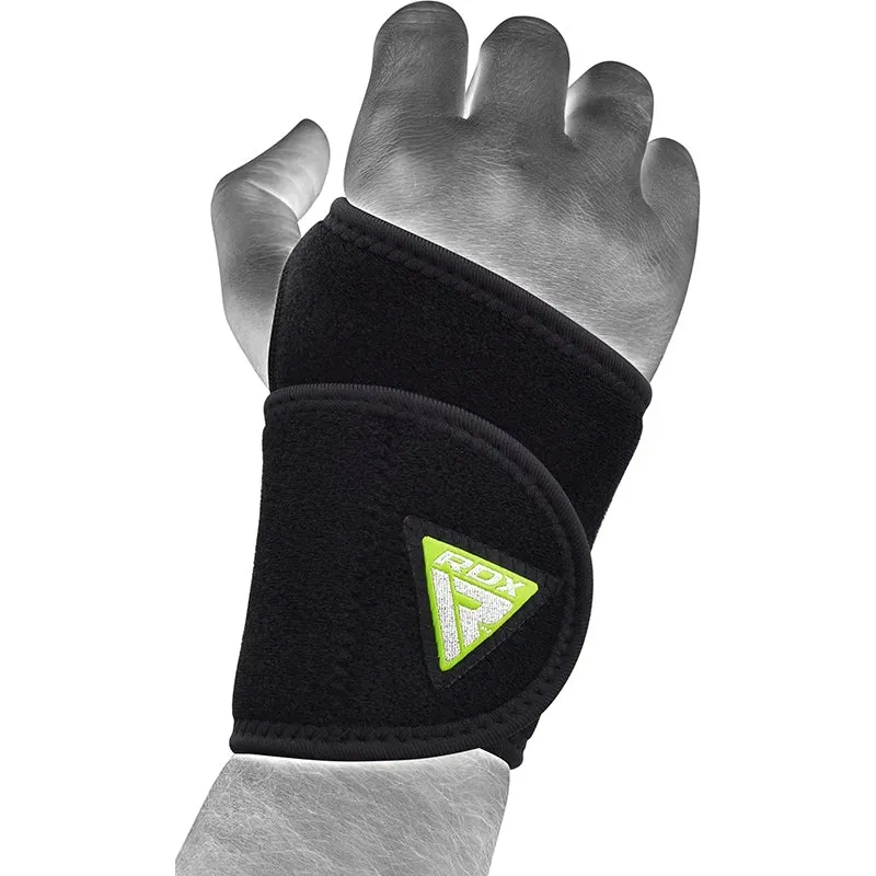 RDX W1 fascia polso palestra nero compressione