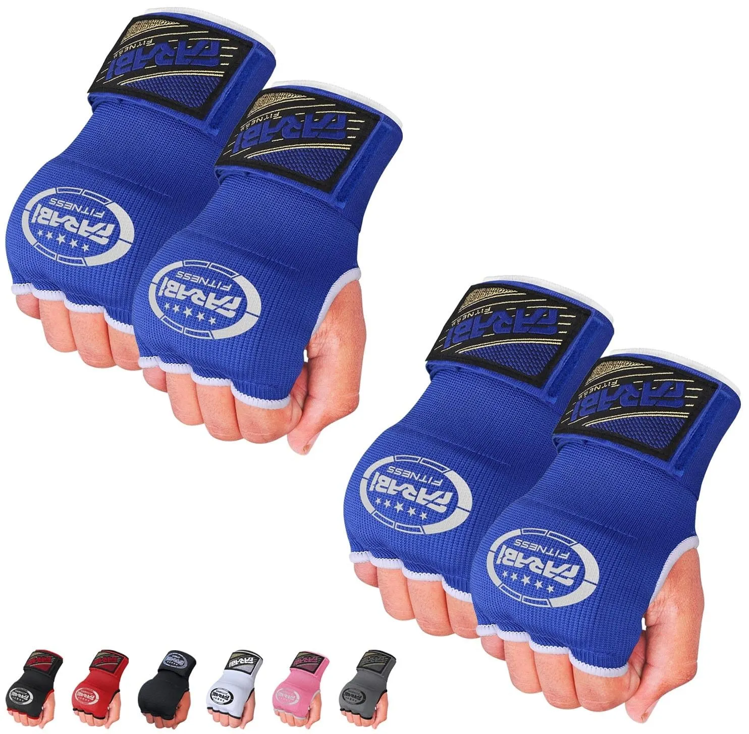 Farabi sottoguanti boxe bambini rossi in gel veloci