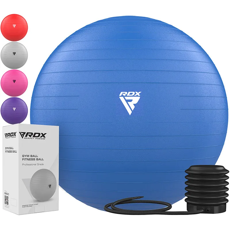RDX B1 palla yoga fitness 65cm blu pompa