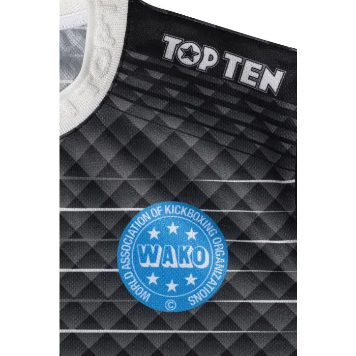 TOP TEN WAKO t-shirt kickboxing fitness cotone-like