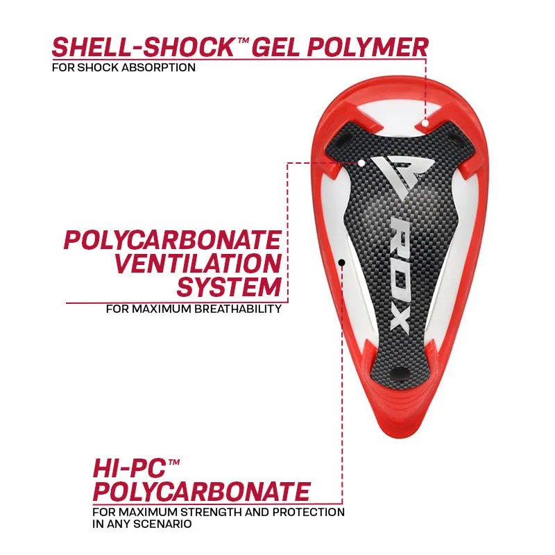 RDX 1R Conchiglia Gel Protezione Inguine Rossa