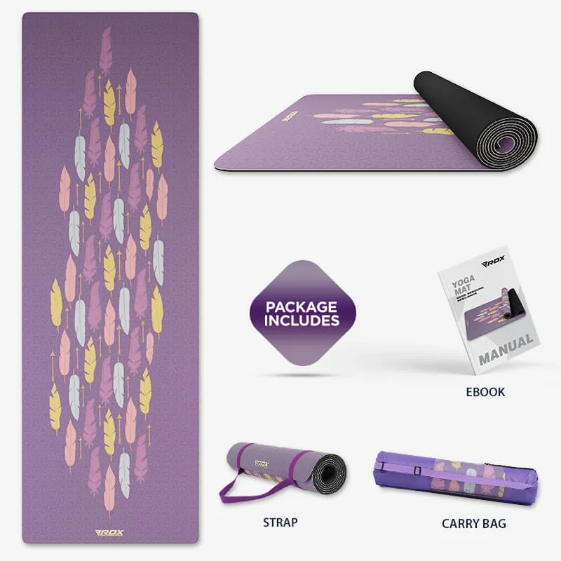 RDX D6 tappetino yoga gomma 6mm viola