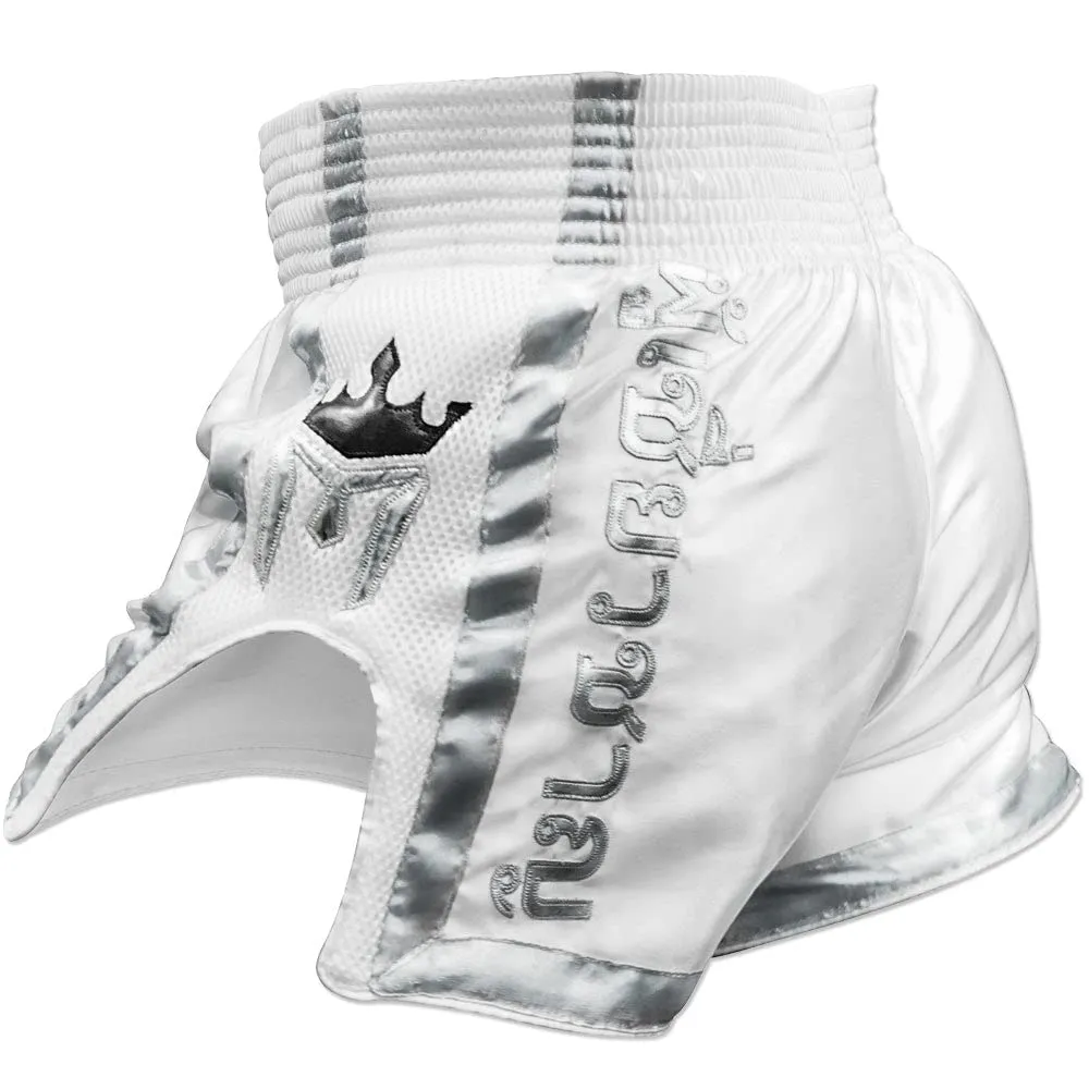 Meister Elite Muay Thai pantaloncini S bianco argento