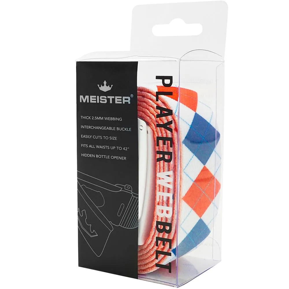 Meister Player cintura golf multicolore regolabile uomo