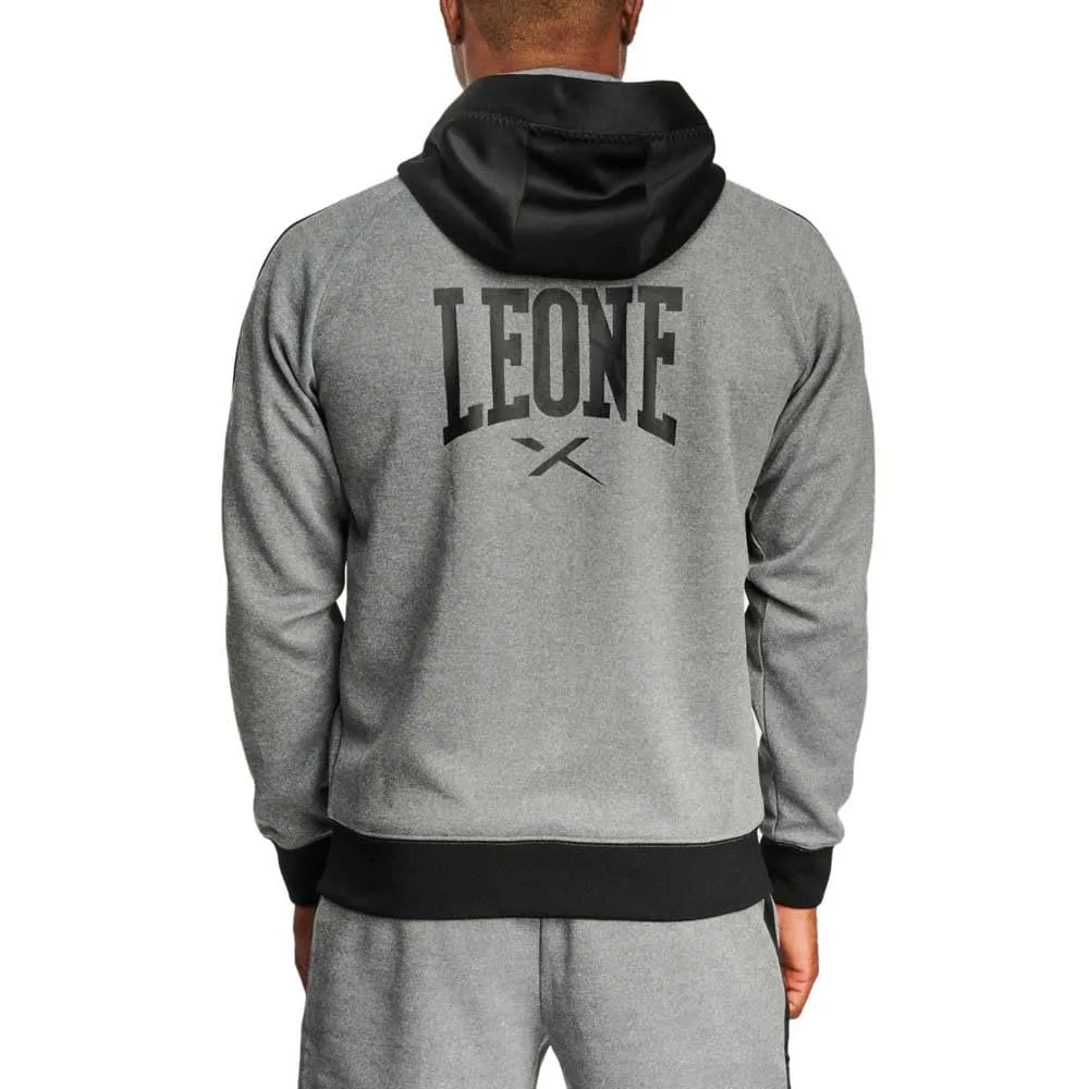 Leone1947 Melange felpa uomo taglia M con cappuccio zip