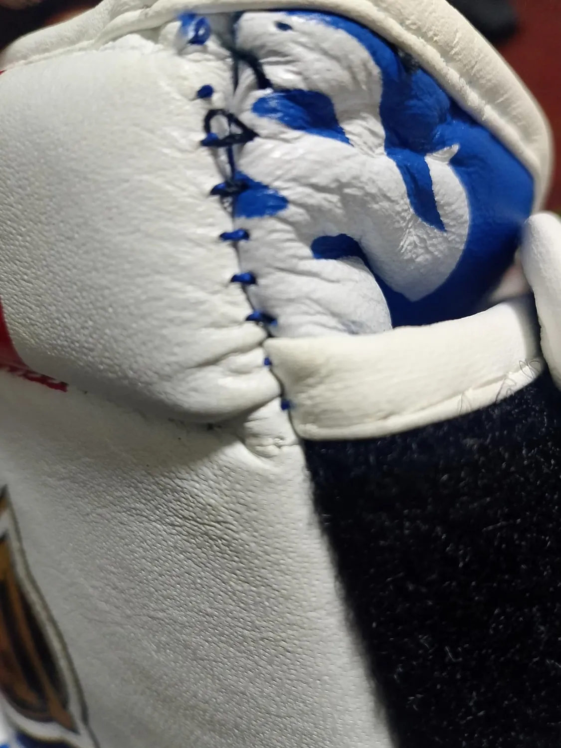 Leone 1947 Thai Style GN114 guanti boxe blu 12 oz pelle