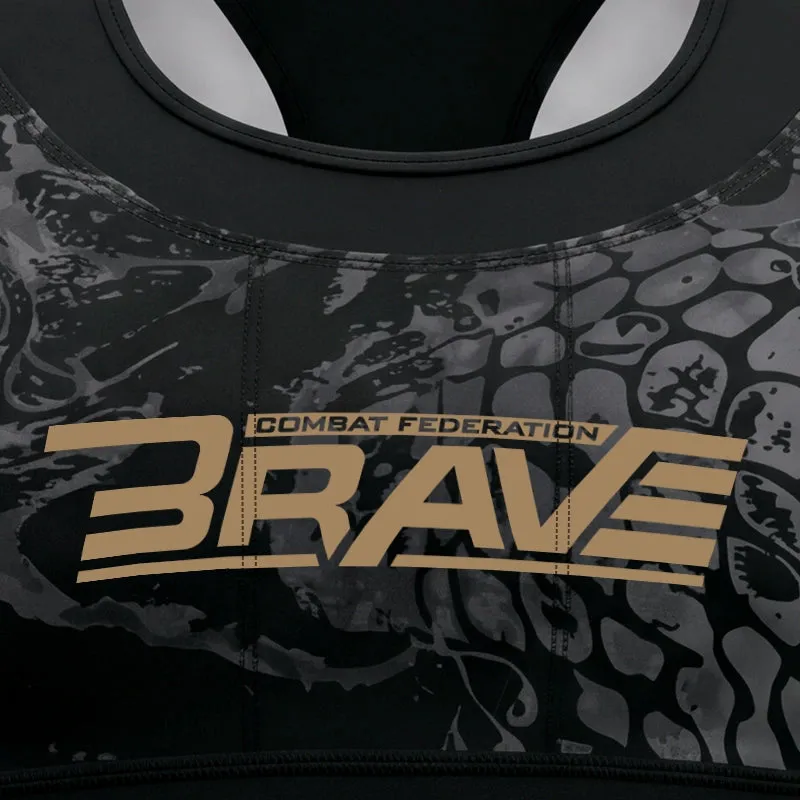 RDX Brave B2 Reggiseno Fitness Nero Grigio Taglia M
