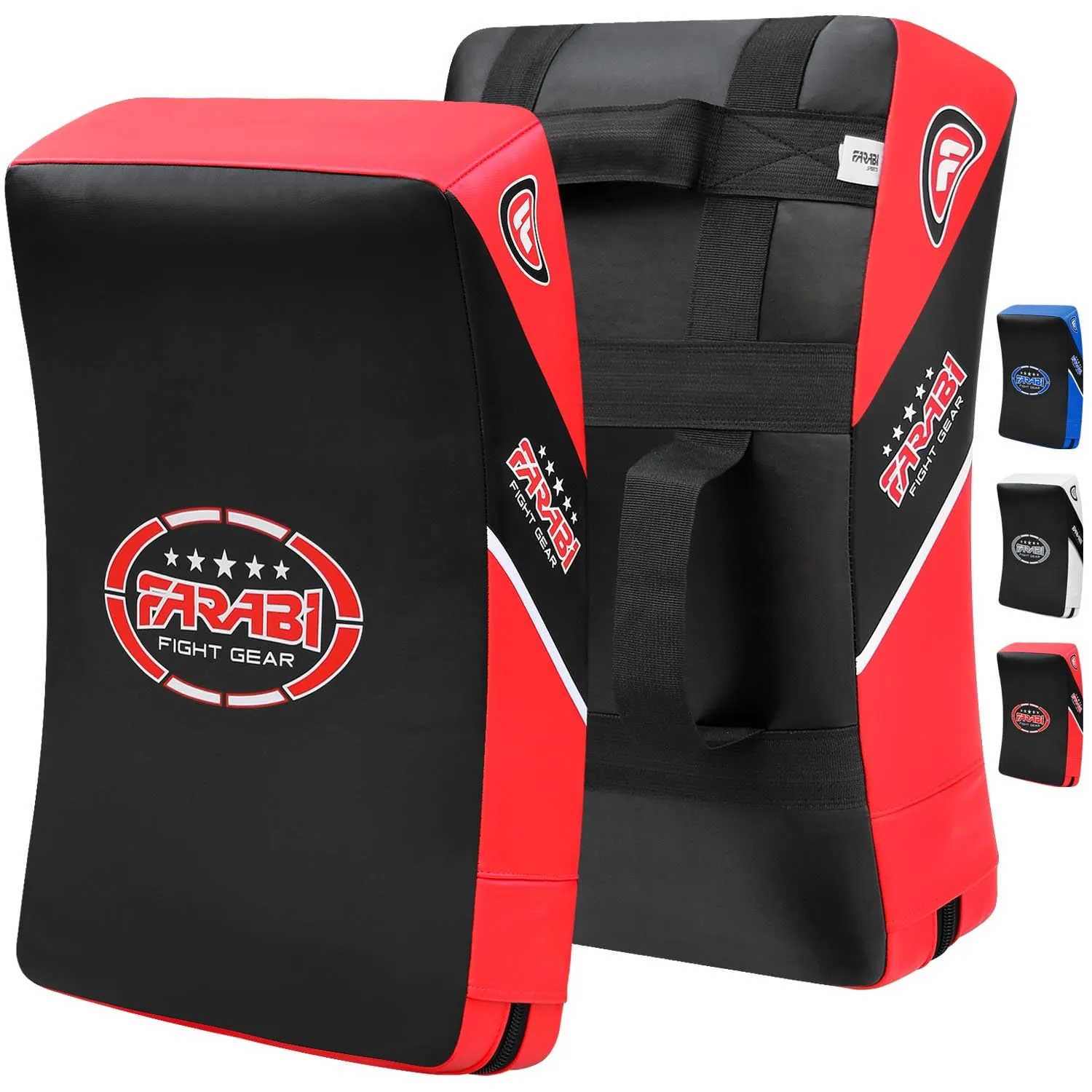 Farabi Sports scudo kick boxe bianco-nero 52x37