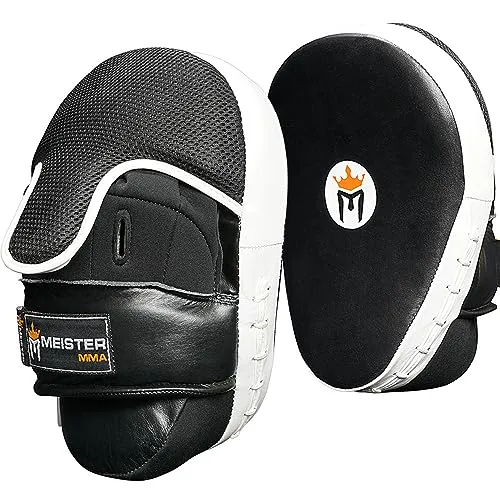 Meister pelle bovina guanti boxe curvi coppia assorbimento urti
