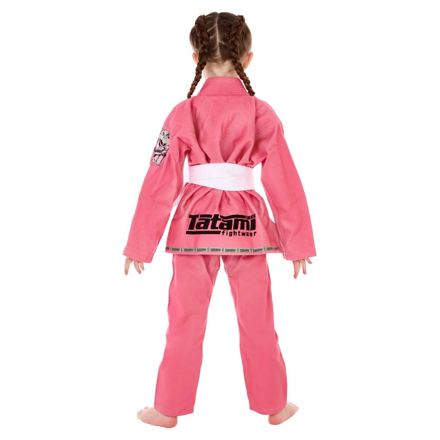 Tatami Fightwear Meerkatsu Animal Gi bambino rosa con cintura