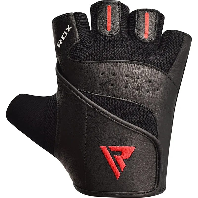 RDX S2 guanti palestra pelle con polsiera
