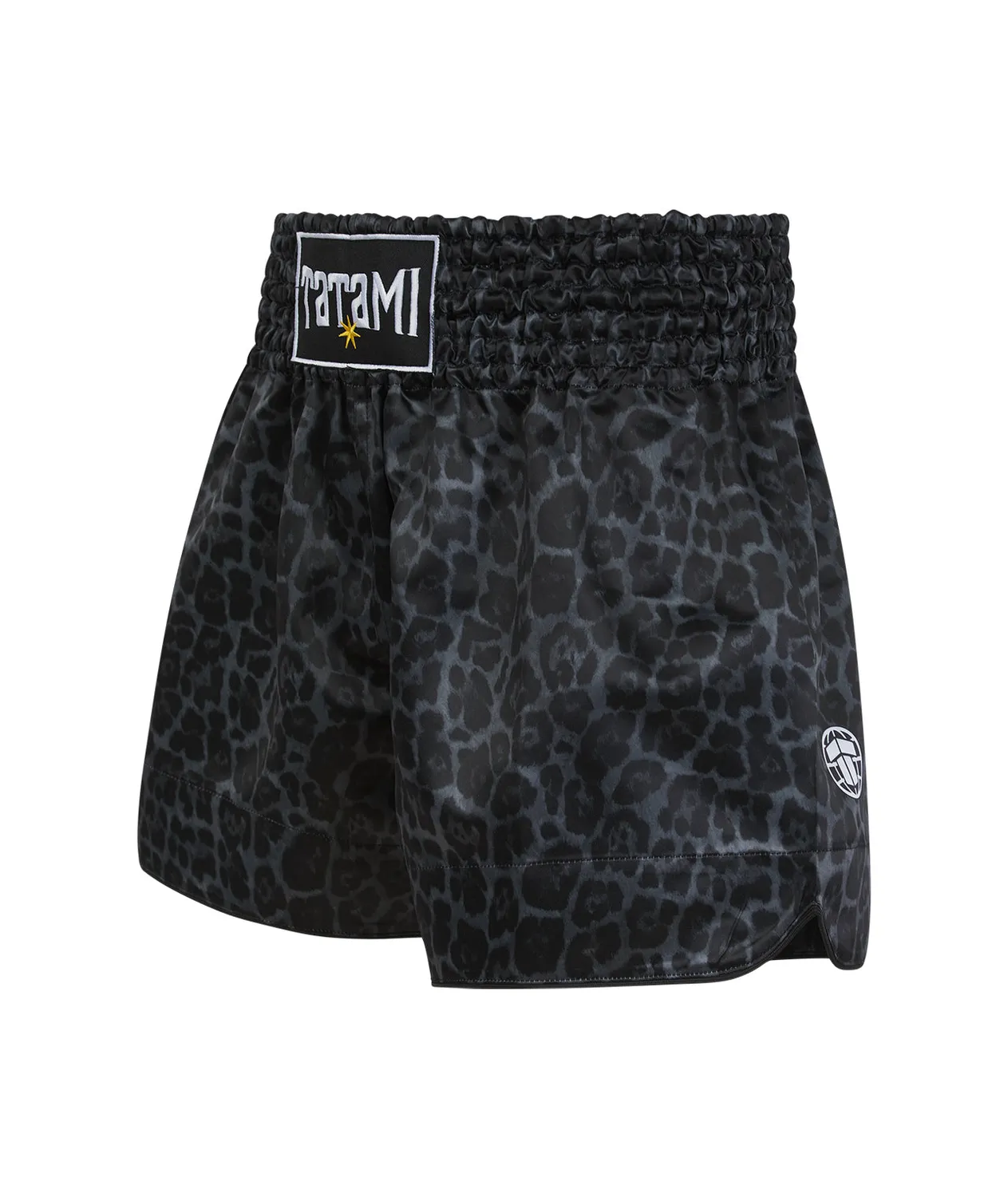 Tatami Muay Thai shorts thai nero leopardati elastici