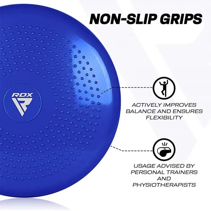 RDX Disco Equilibrio Cuscino Wobble Nero 33cm con Pompa