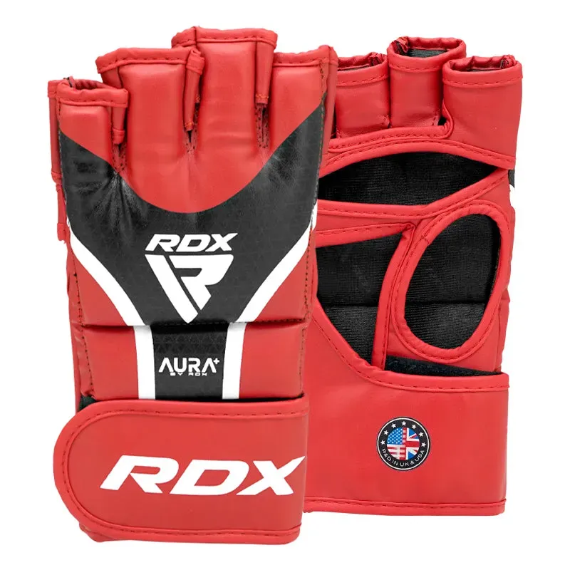 RDX Aura Plus T-17 Guanti MMA Grappling Pelle