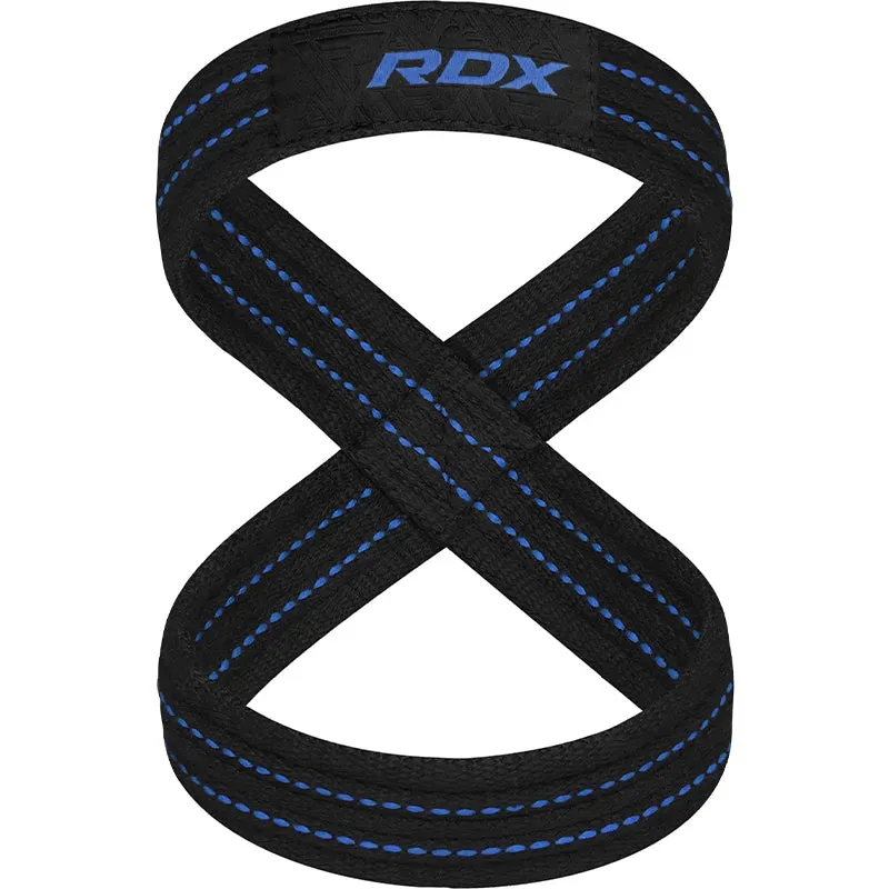RDX Figure 8 fasce sollevamento pesi cotone taglia M rosse
