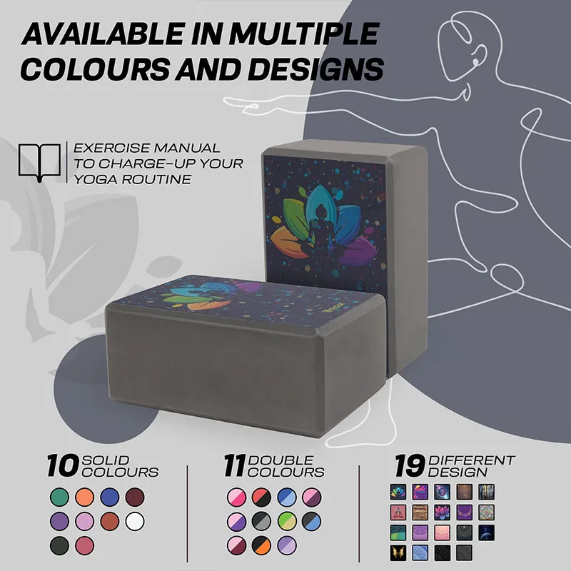 RDX D4 blocco yoga singolo grigio antiscivolo