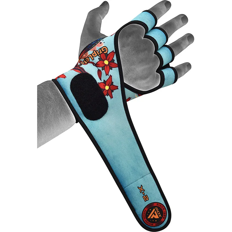 RDX T4 Guanti Palestra Sollevamento Pesi Aperti Neoprene