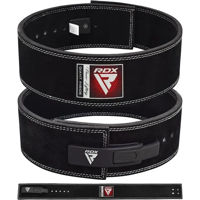 RDX Cintura Powerlifting Palestra Pelle Nera 4 Pollici
