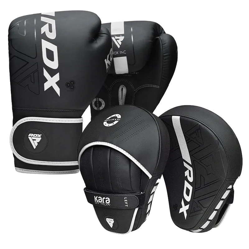 RDX F6 Kara guanti boxe kit con pao focus allenamento