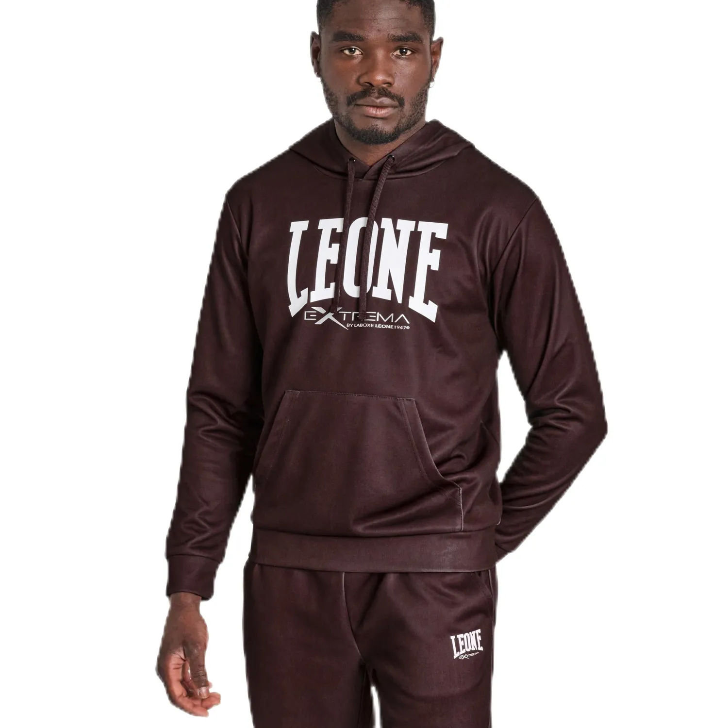 Leone1947 Logo Hoodie Felpa Cappuccio Nero calda