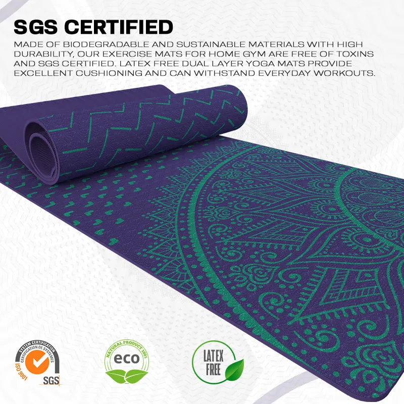 RDX D8 tappetino yoga TPE 6mm viola 183x61