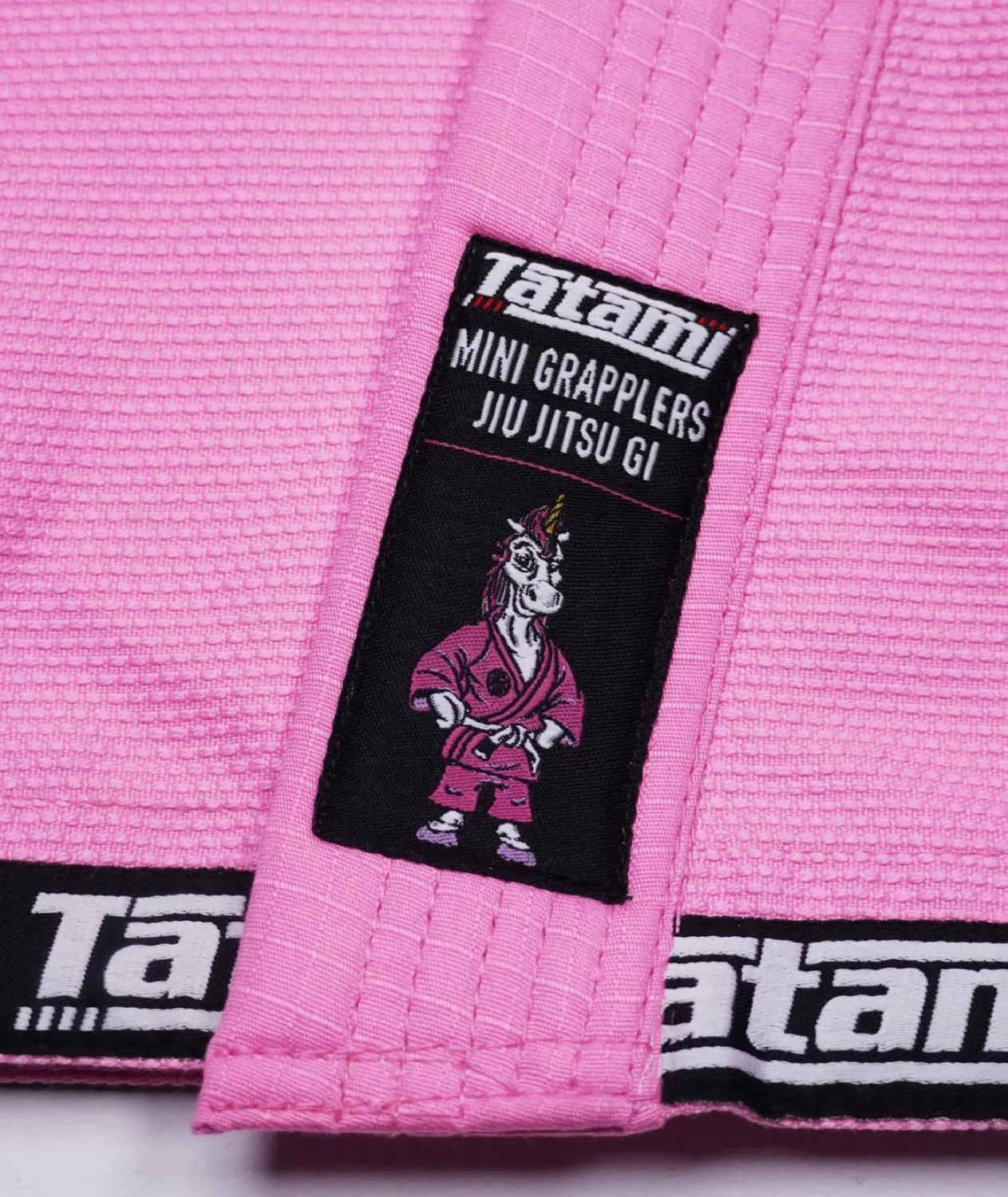 Tatami Mini Grapplers Pink kimono BJJ bimbo con cintura
