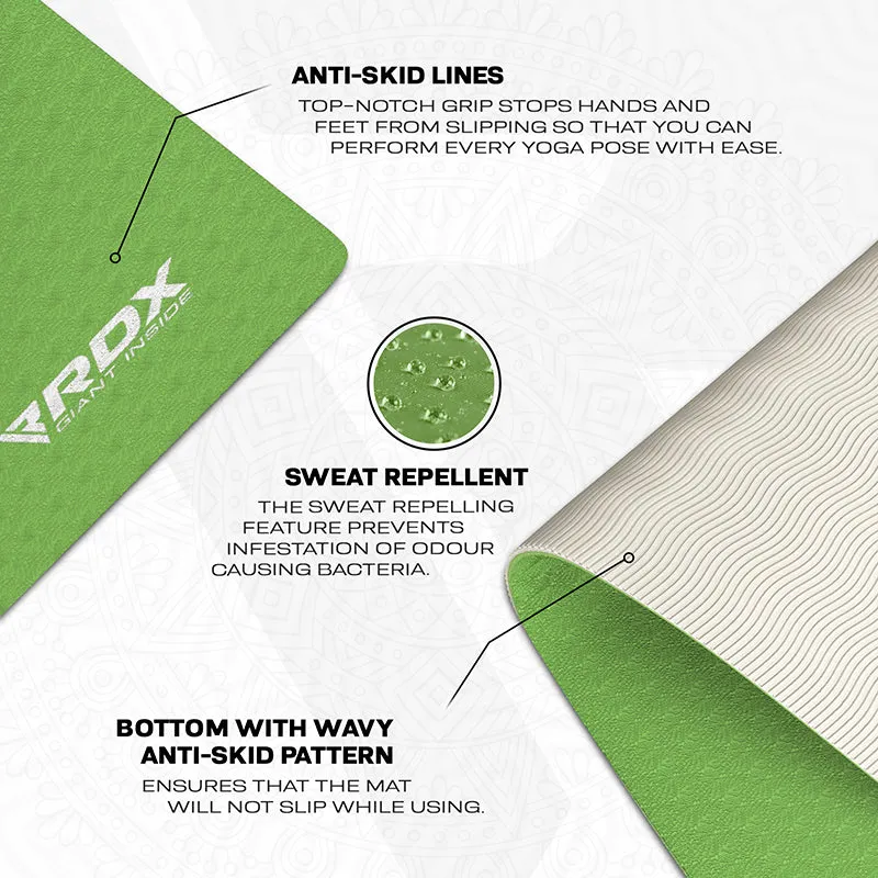RDX GN Tappetino Yoga 6mm Verde 183cm