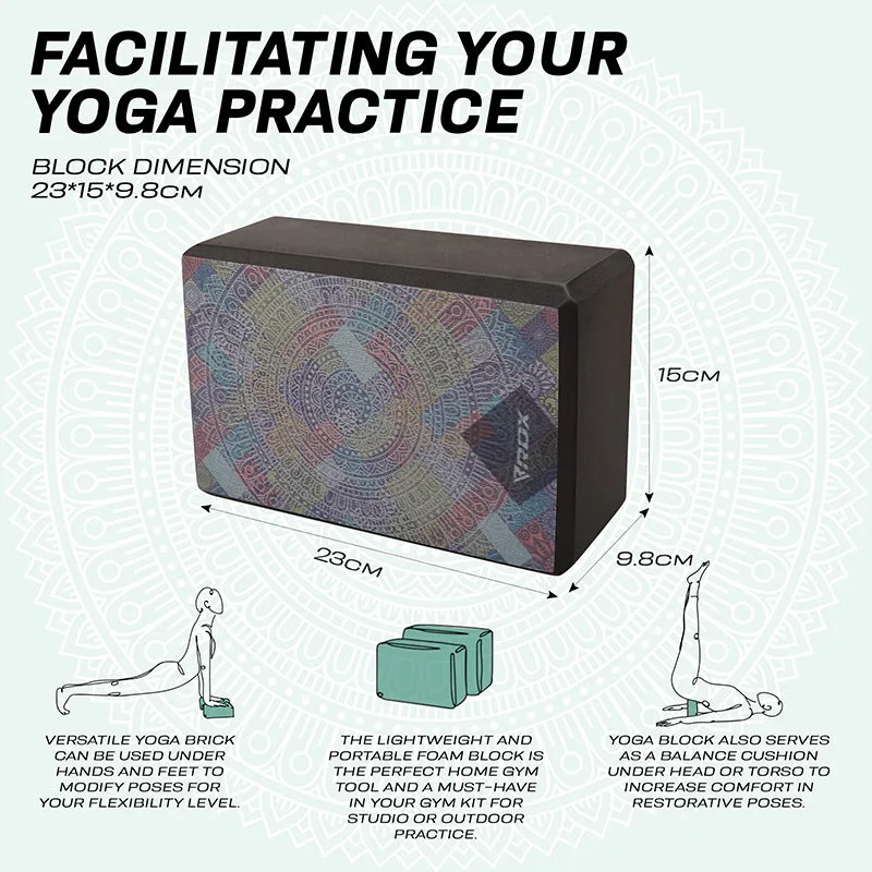 RDX D3 Blocco Yoga EVA Singolo Nero Antiscivolo