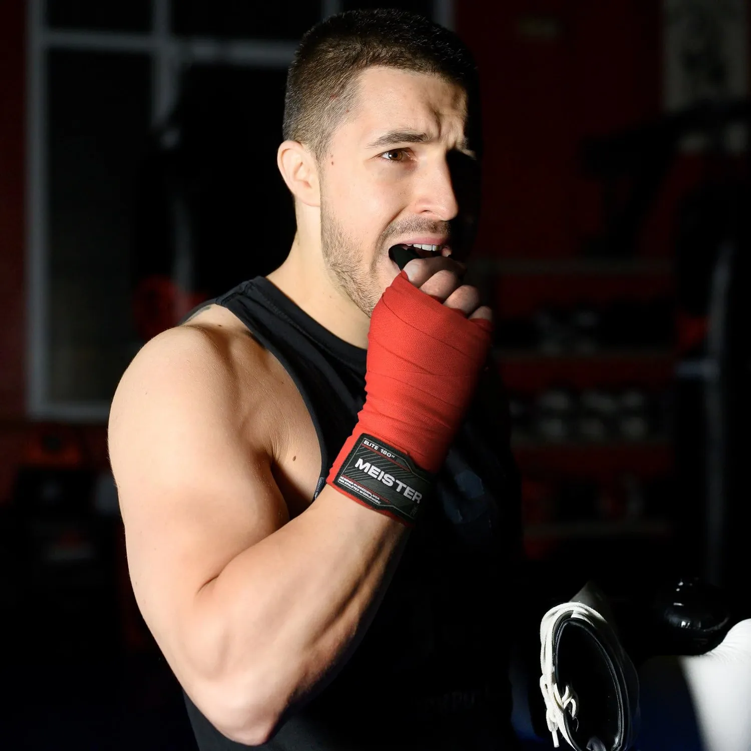 Meister paradenti doppio MMA nero modellabile